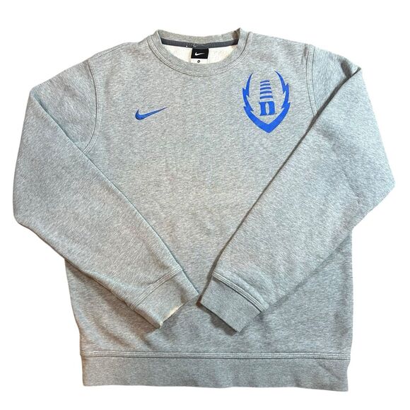 Nike Duke Blue Devils Crewneck Men’s Medium Gray University NCAA Football Y2K - Picture 2 of 10